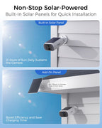 4MP Solar Security Cameras Wireless Outdoor, 64GB Local Storage
