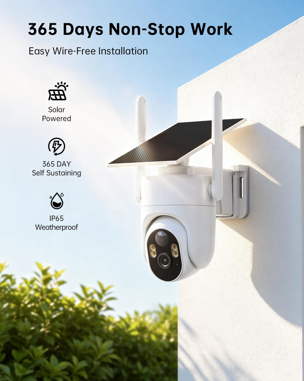4K Solar Security Cameras Wireless Outdoor Home System, 4-Cam Kit