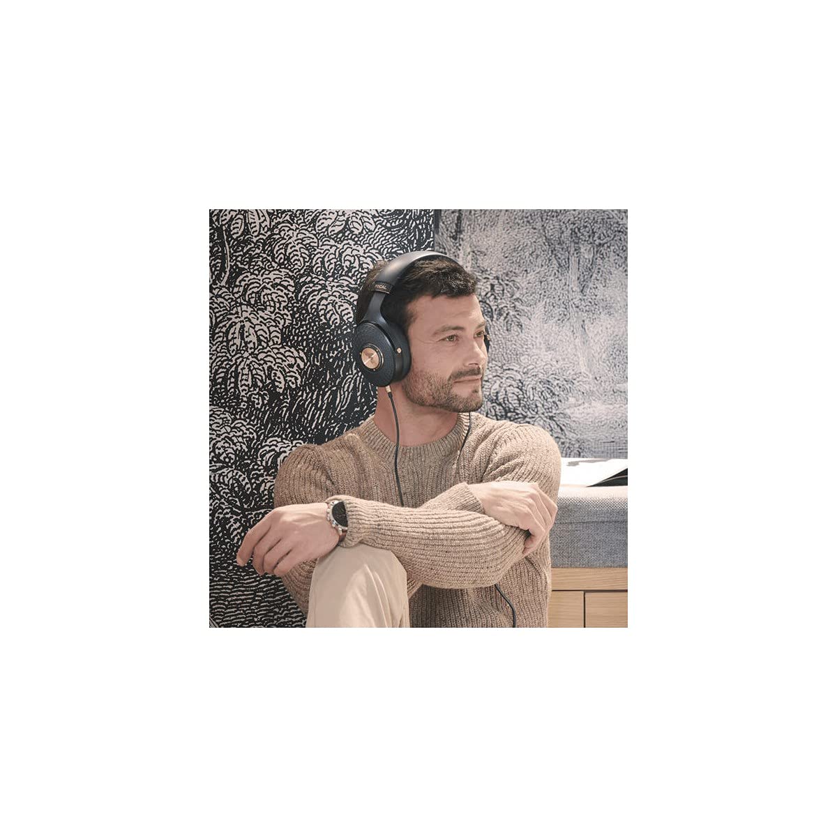Focal CELESTEE Closed Back Over Ear Headphones (Navy Blue)