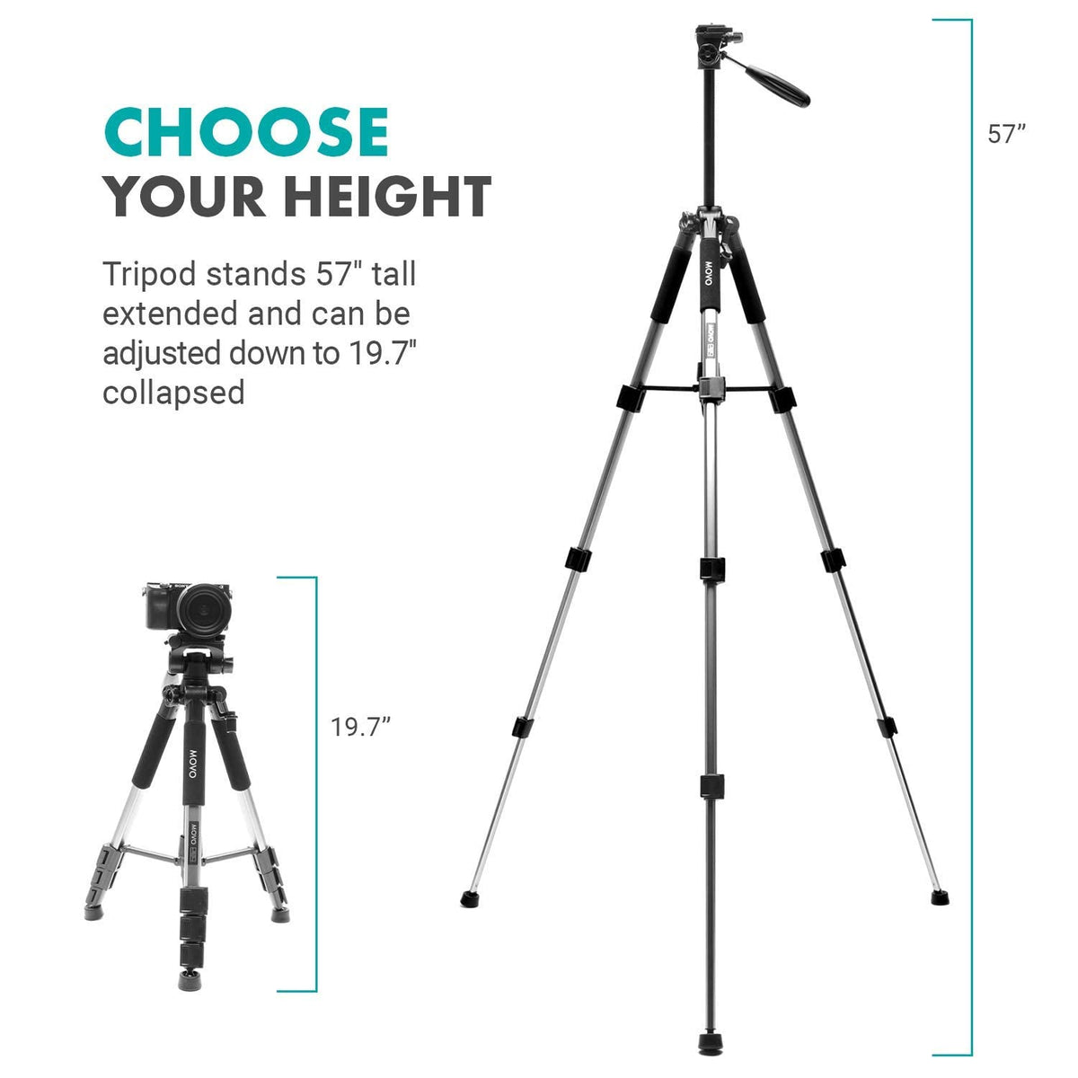 Movo iVlogger iPhone/Android Compatible Vlogging Kit with Fullsize Tripod - Phone Video Kit Accessories: Tripods, Phone Mount, LED Light and Cellphone Shotgun Microphone for Phone Video Vlog Recording