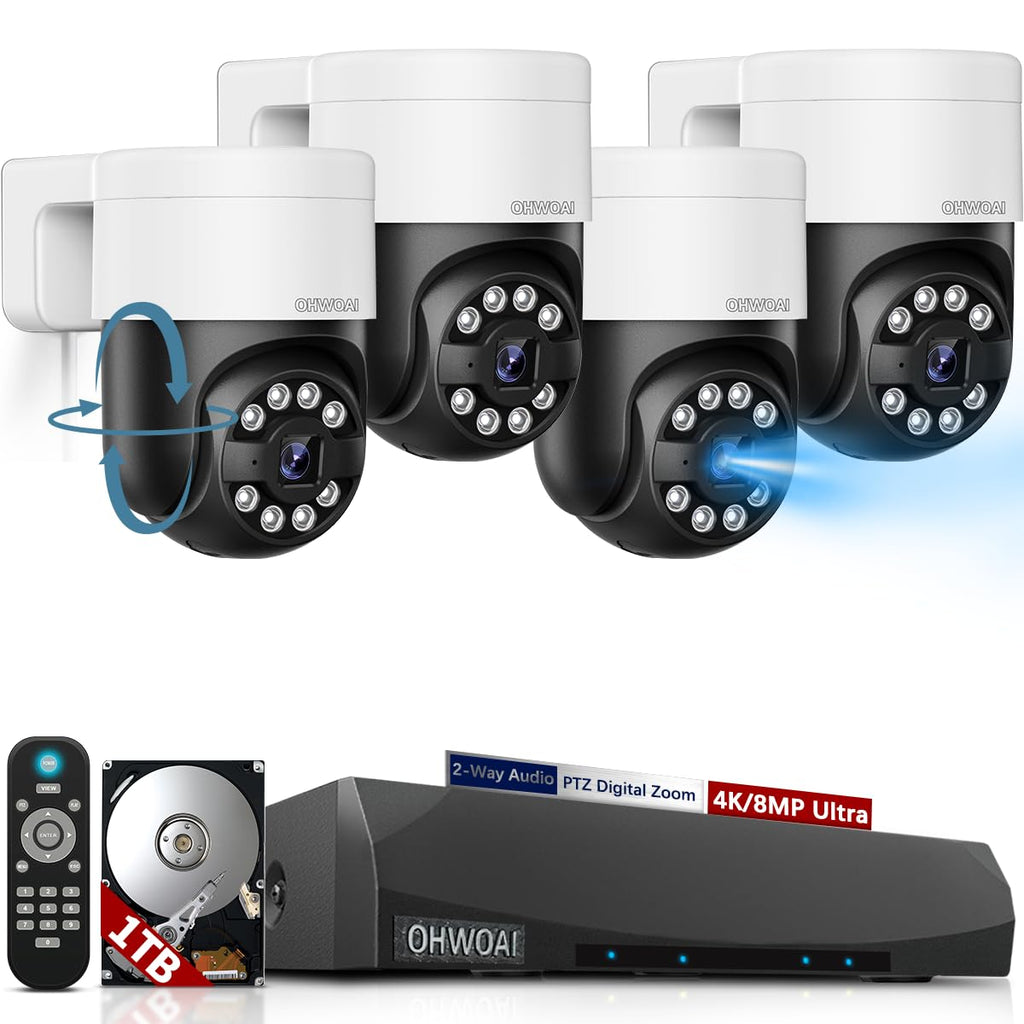 4K Outdoor Wired Security Camera System, PoE Video Surveillance System