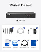 ANNKE 8CH 3K Lite H.265+ Security Digital Video Recorder, 1TB Hard Drive