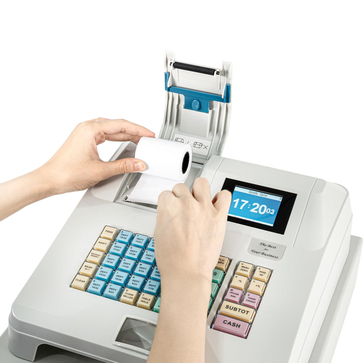 Electronic Cash Register,8-Digital LED,48 Keys