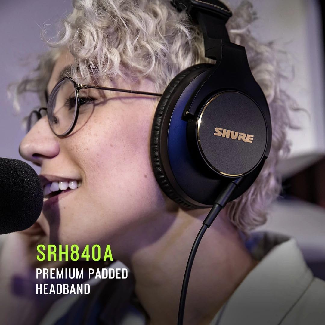Shure SRH840A Over-Ear Wired Studio Monitoring Headphones