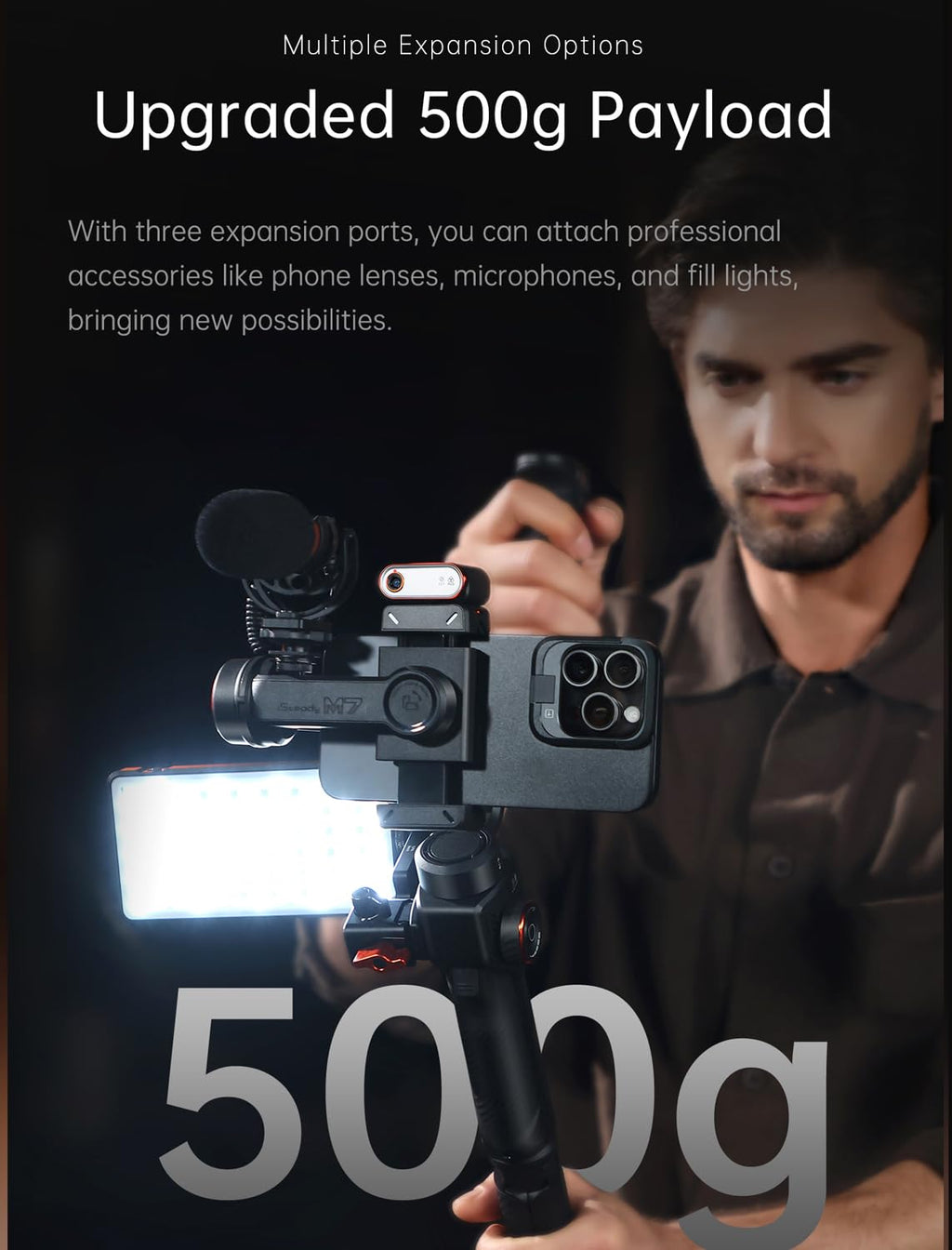 hohem iSteady M7 Gimbal Stabilizer for iPhone, 3-Axis Smartphone Gimbal