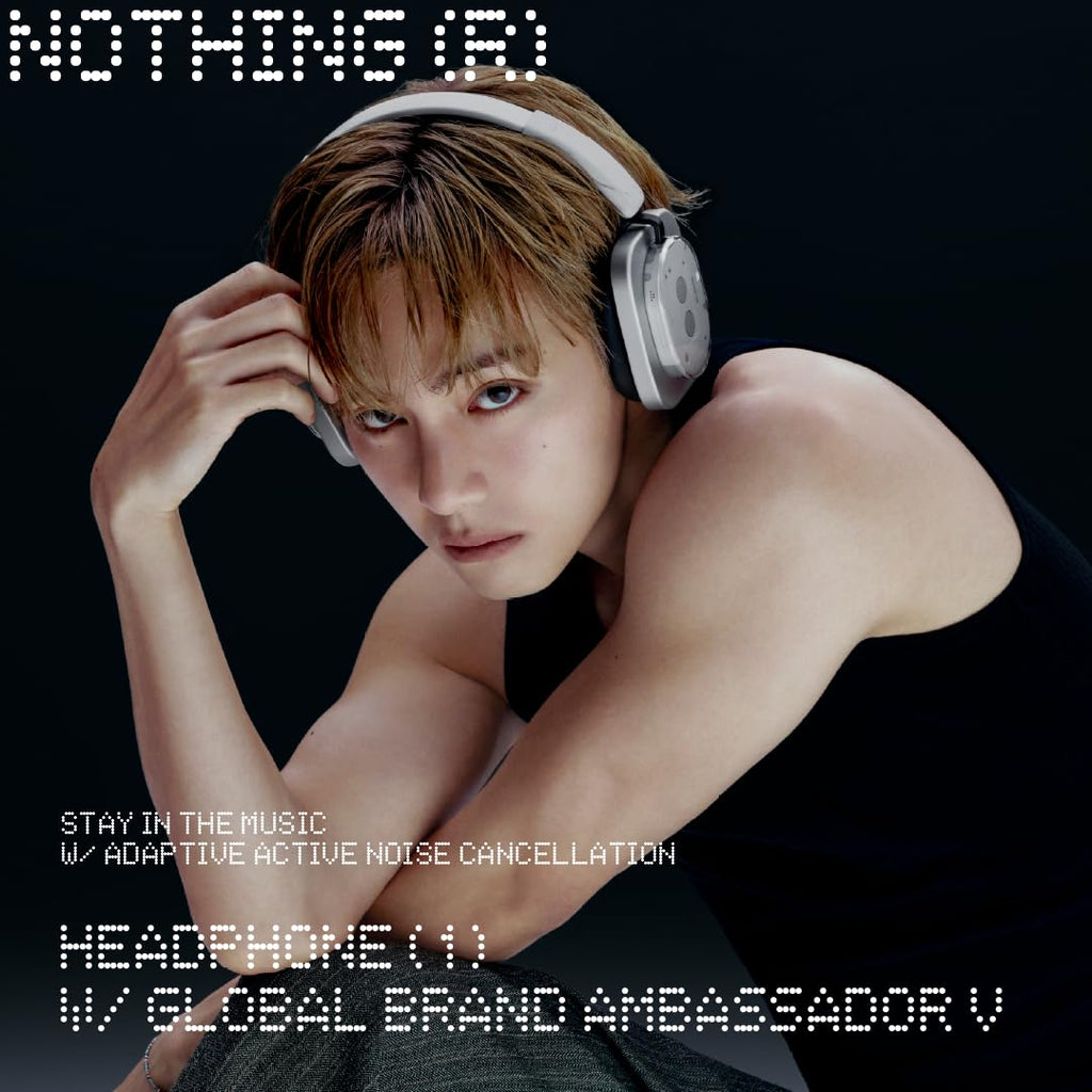 Nothing Headphone (1) Hybrid Active Noise Cancelling Headphones, Wireless Over-Ear Headphones with 6 Mics, 80Hrs Playtime, Hi-Res Audio, KEF-Tuned, Spatial Sound, Comfort Fit & Fast Charging Black