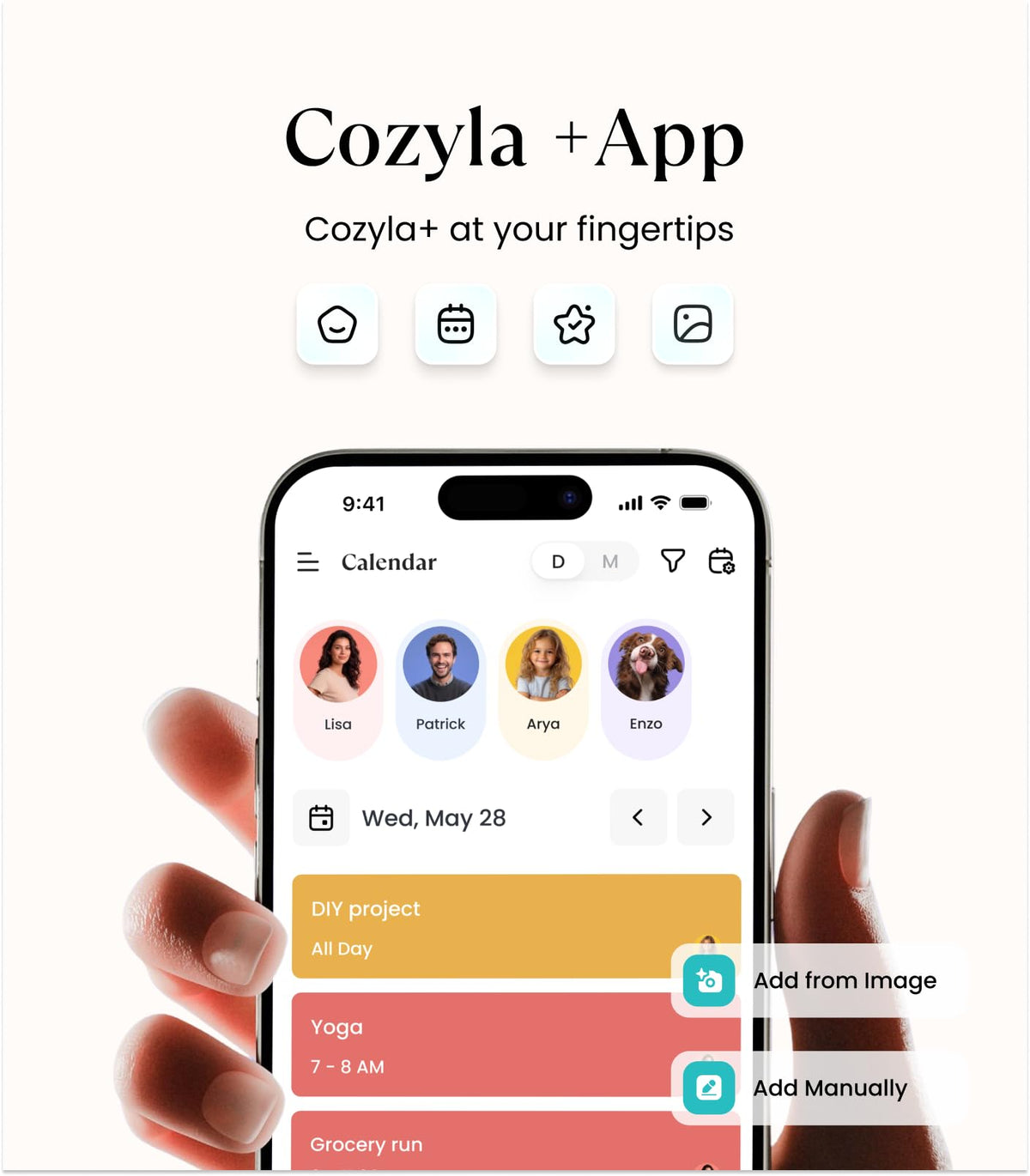Calendar Plus 2: 32" Smart Digital Calendar with Google Play Store