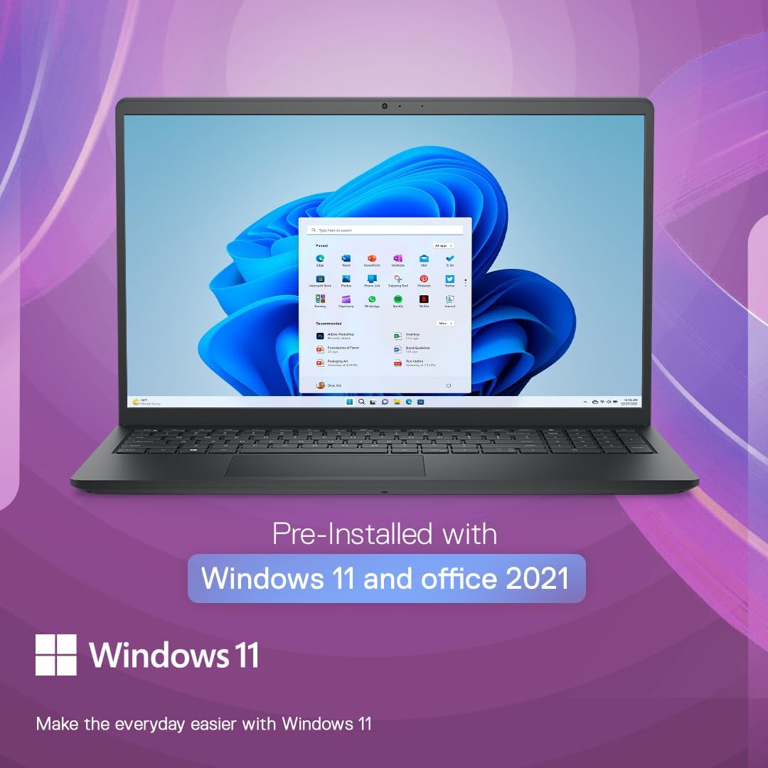 DELL Inspiron 15 3530 Business Laptop, 15.6" FHD Touchscreen, Intel Core i5-1334U, 16GB RAM, 1TB SSD, Lifetime Microsoft Office 2024, Webcam, HDMI, Wi-Fi 6, Windows 11 Pro, Black