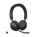 Jabra Evolve2 65 Bluetooth Wireless Headset with Mic for Calls and Music, Dual-Ear Headphones with USB-C Adapter, Up to 37 Hours Battery, Noise-Cancelling, Works with Online Meeting Apps, Black