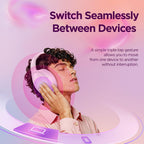Lenovo Yoga PC Edition Over-Ear Wireless Headphones with Sound by Bose, Hybrid ANC Noise Cancellation, Bluetooth 5.3 Dual Device Connectivity, Touch Controls, 38-Hour Battery Life, Seashell