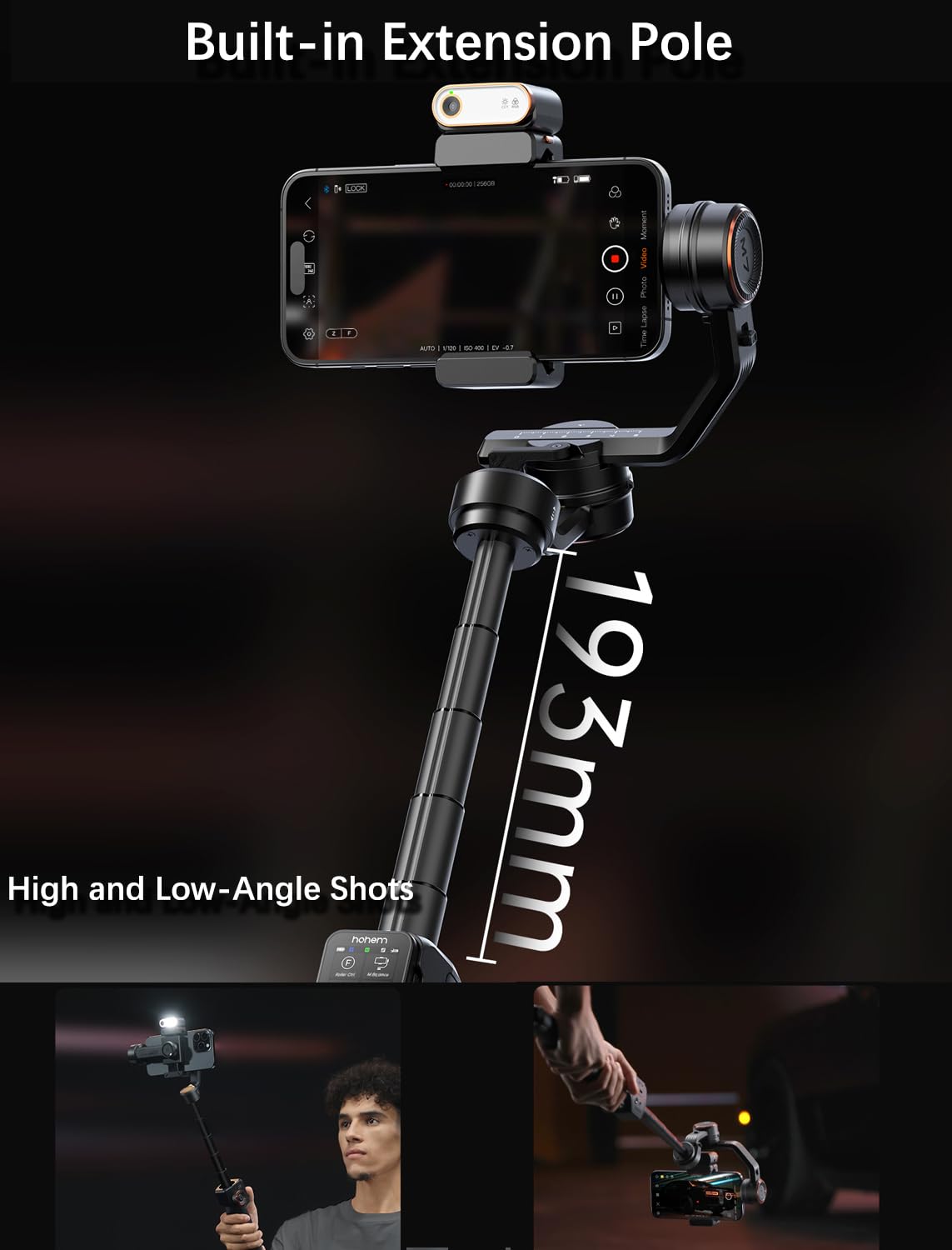 hohem iSteady M7 Gimbal Stabilizer for iPhone, 3-Axis Smartphone Gimbal