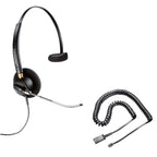 Poly EncorePro HW510 Headset (Plantronics) Bundle, Noise-Canceling, Compatible with Avaya J139, J169, J179, 1608,1616, 9610, 9620, 9620L, 9620C (HW520 Mono Headset Bundle)