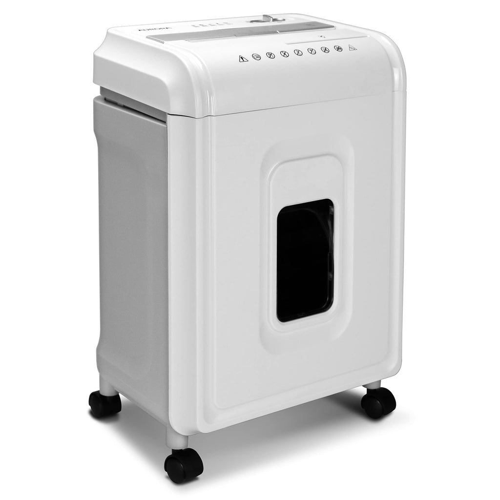 Aurora Professional Grade 120-Sheet Auto Feed Micro-Cut Paper and Credit Card Shredder with 5 Gallon Pullout Basket / 30 Minutes/Security Level P-4 (White/Black)