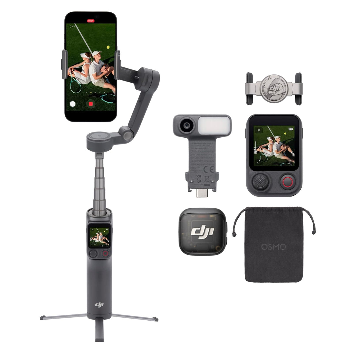 Osmo Mobile 8P Gimbal Stabilizer for iPhone & Android, Remote Control