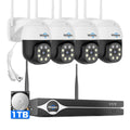 Hiseeu 4K Security Cameras Wireless Outdoor, 8MP 4-Cam Kit, 1T HDD