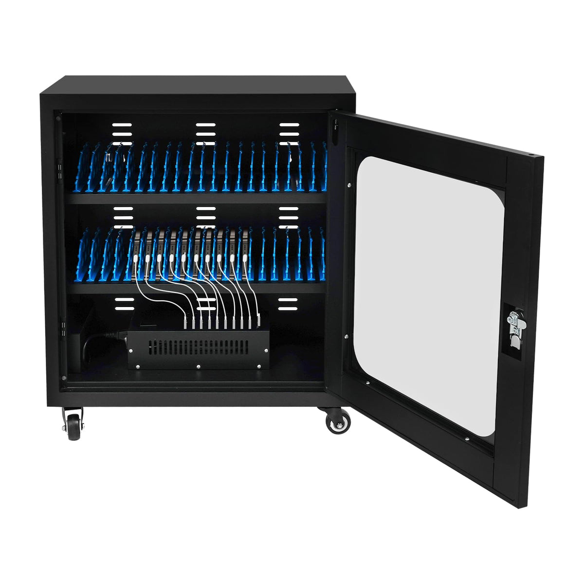 Mobile Phone Charging Cart, 40-Port Mobile Phone Charging Station, 400W Mobile Charging Cart, Size Up to 8'' for Schools, Libraries, Hospitals