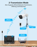 5MP Outdoor Wireless Security Camera System 10" IPS Monitor NVR, 1TB HDD