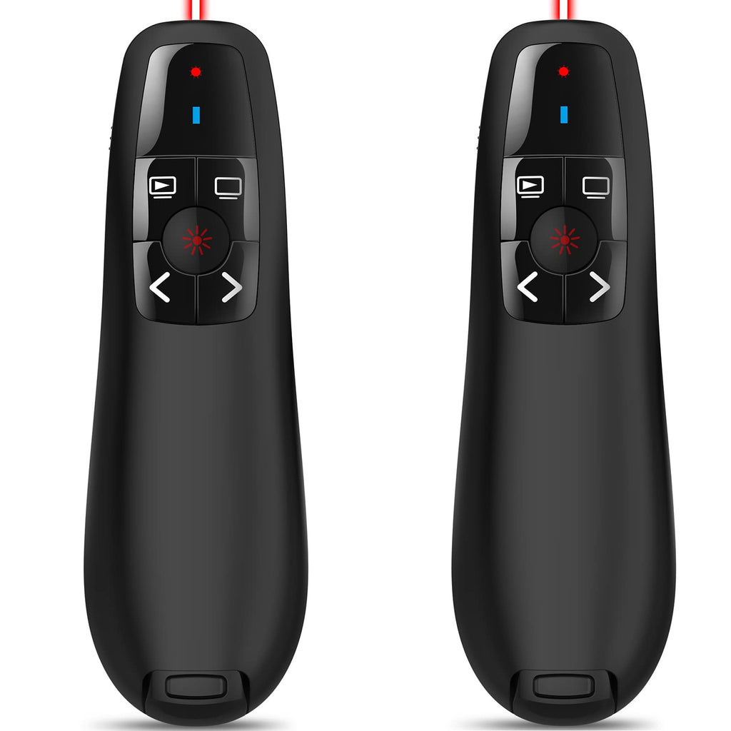 Wireless PowerPoint Remote Presentation Clicker: 30-Pack Presenter PPT Slide Advancer with Red Pointer | Plug & Play via USB | 100Ft Control Range | Ergonomic Design - Universal Compatibility