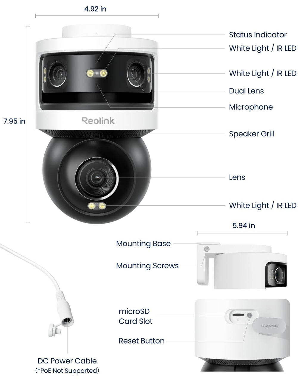 REOLINK Total 18MP Triple-Lens Outdoor Security Camera, OMVI 3i WiFi