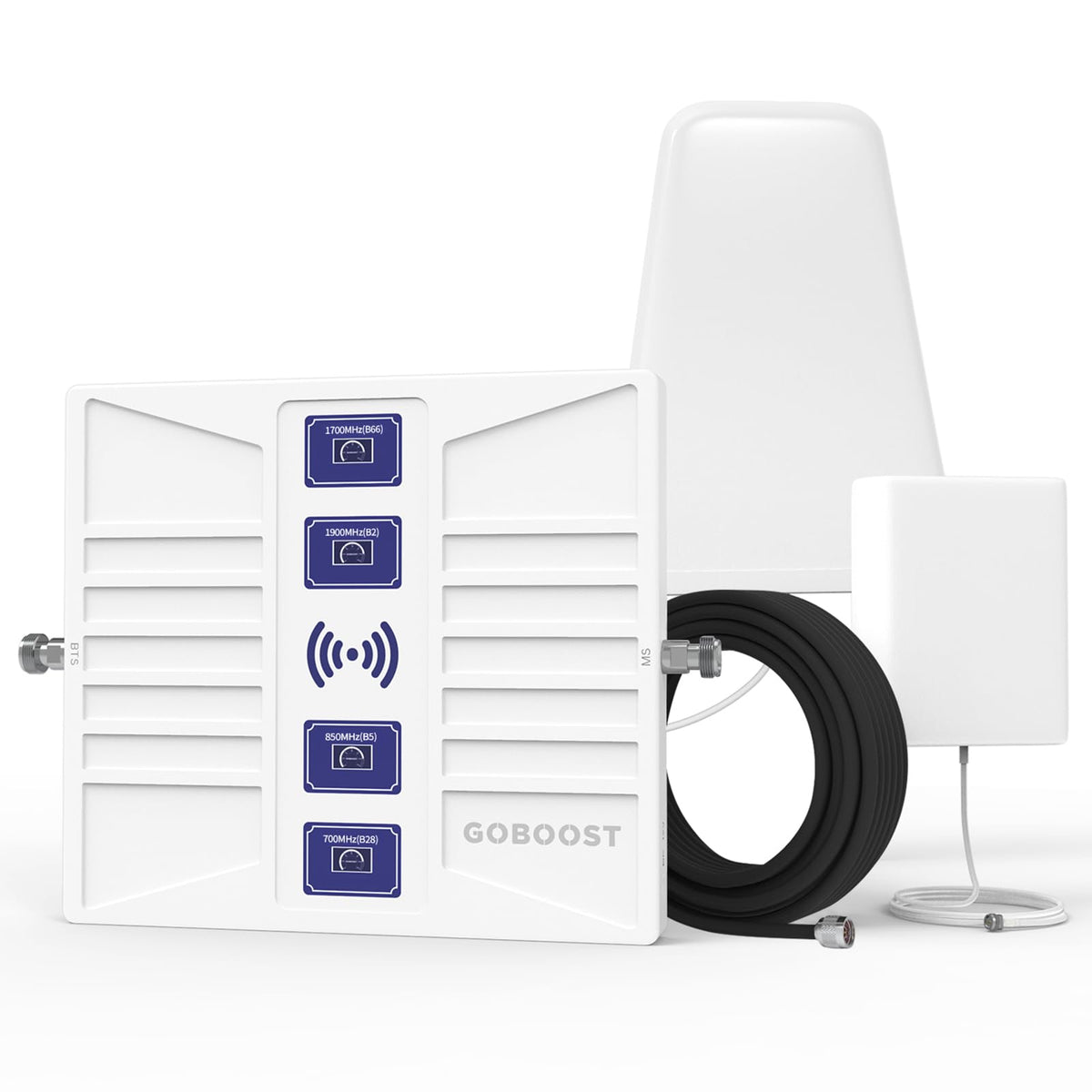 Cell Phone Signal Booster for Home, 2G 3G 4G LTE & 5G Band 2/4/5/28/66 Cell Phone Booster Up to 4,500 sq ft, Cell Booster Boosts Voice & Data