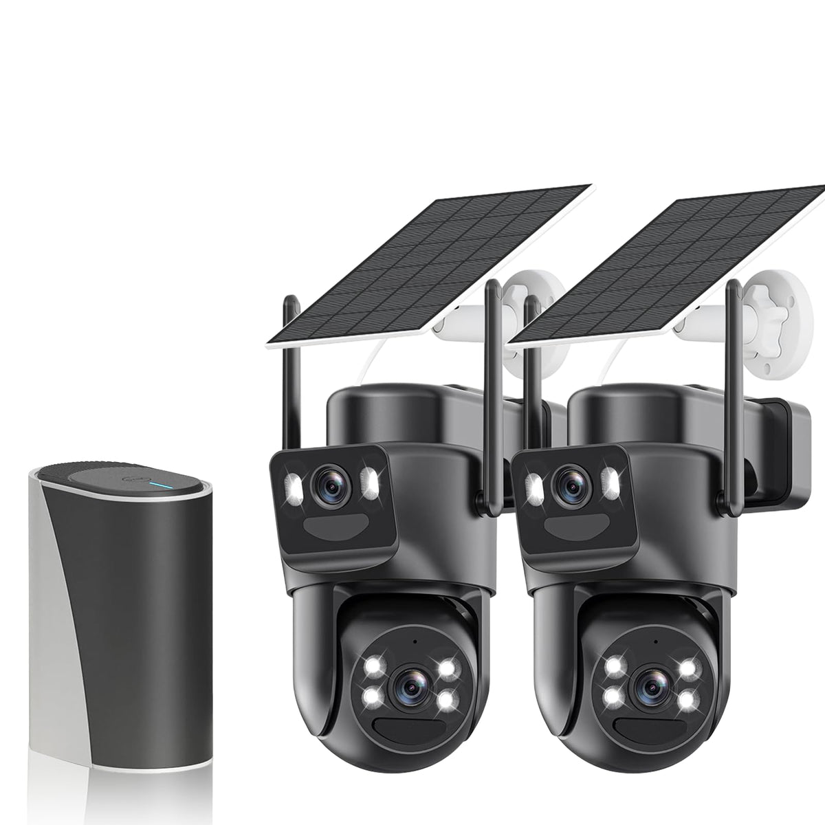 BEENOCAM 4K Solar Security Cameras Wireless Outdoor, 4 Cam-Kit