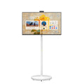 32" Smart Portable TV on Wheels, FHD Touchscreen Rolling Monitor