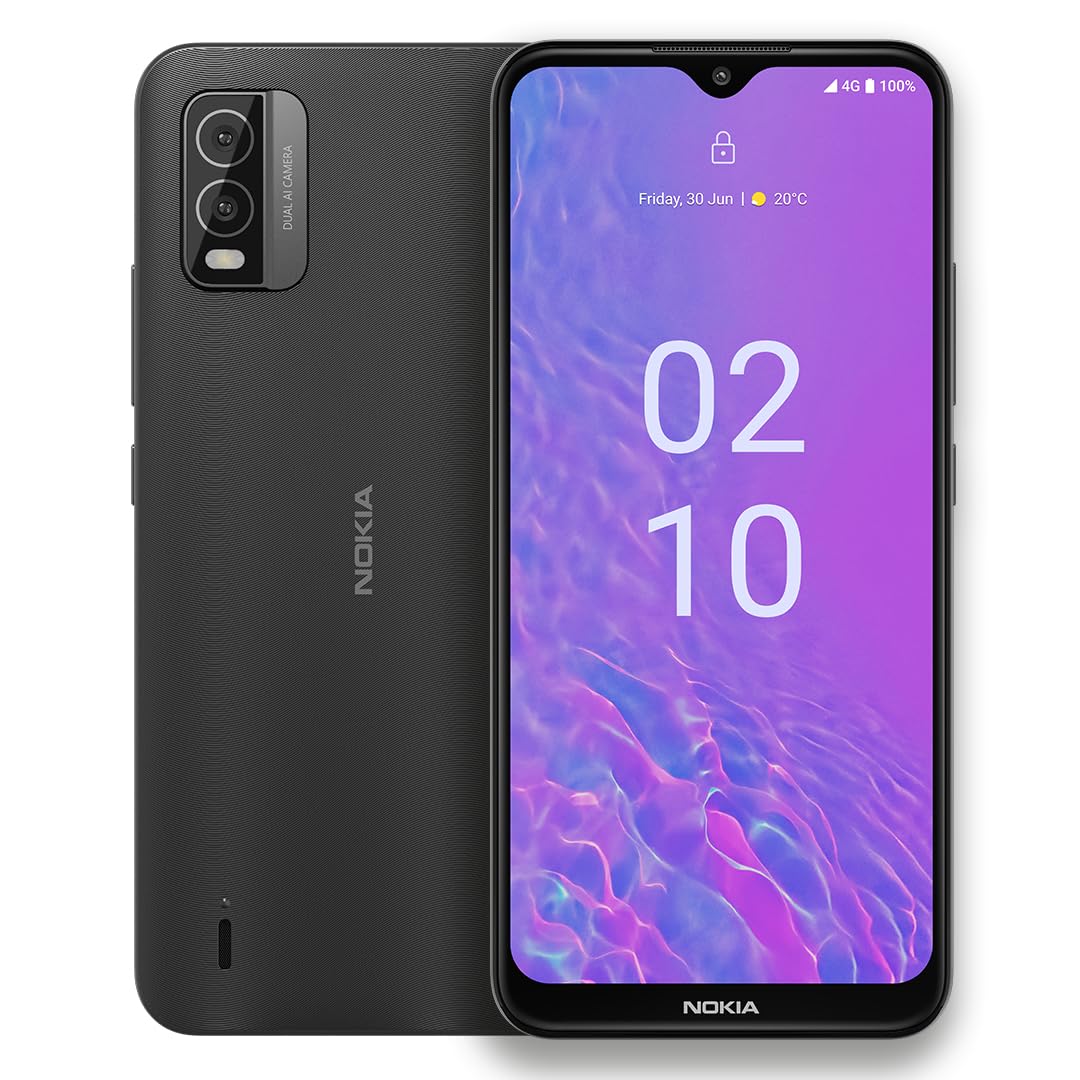 Nokia C210 | T-Mobile, AT&T, Cricket | Android 13 | Unlocked Smartphone | All Day Battery | US Version | 3/32GB | 6.3-Inch Screen | 13MP Dual Camera | Charcoal