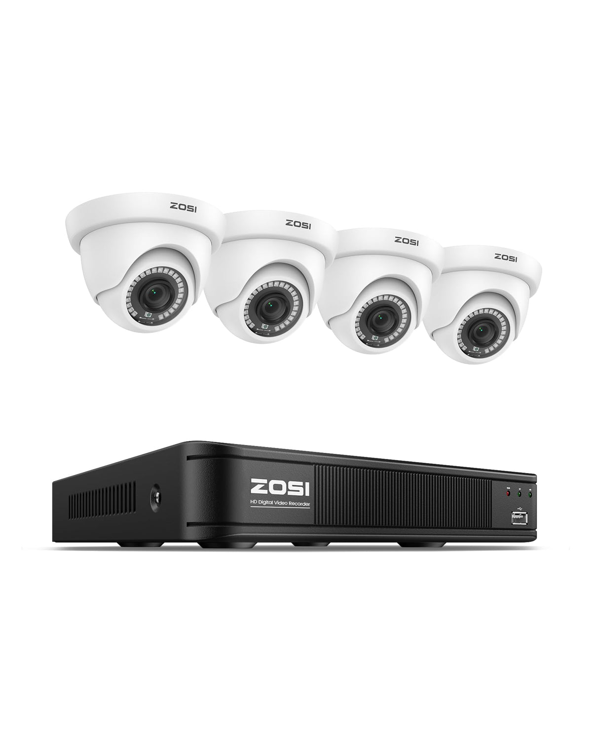 ZOSI 3K Lite Wired Security Camera System, 8 X 1080p Dome Cameras, NO HDD