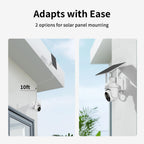 SEHMUA 2K Solar Security Cameras Wireless Outdoor, 4 Pack 360° View Pan/Tilt WiFi Security Camera Outside with Color Night Vision, Easy to Install, PIR Alarm, 2-Way Audio, White