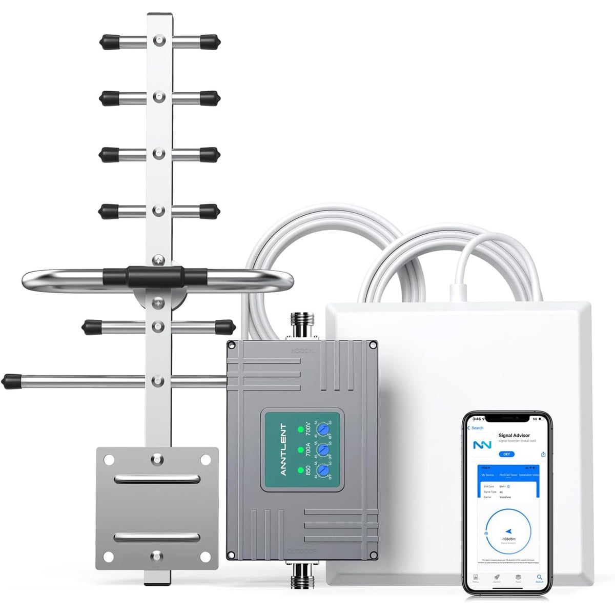Tower Cell Phone Signal Booster for All Carriers, Designed for Weak Signal