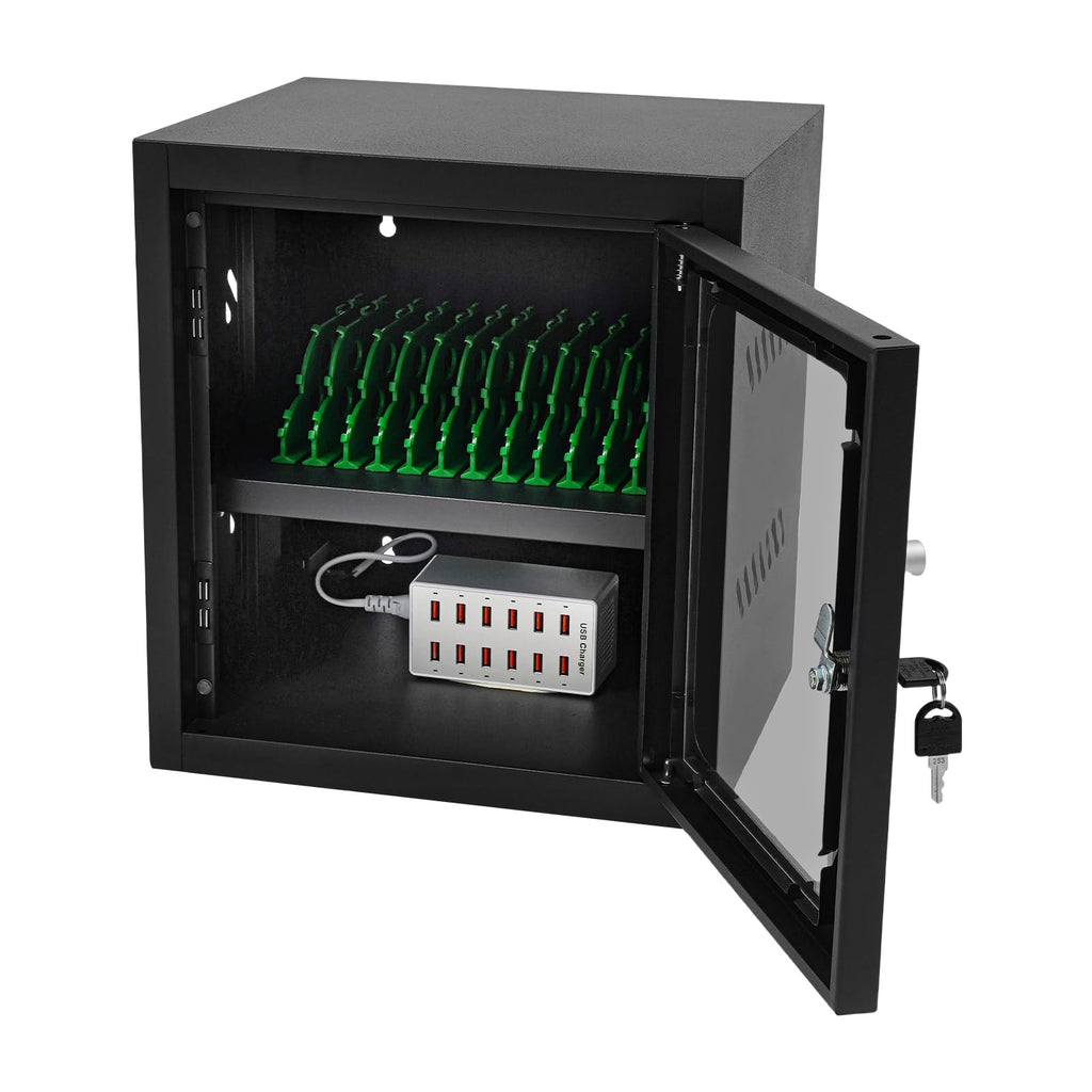 Cell Phone Charging Station, 50-Device Rechargeable Mobile Phones Charging Cabinet, Locking and Charging Phone Storage Box, Mobile Charging Cart, Lockable Device Charging Locker