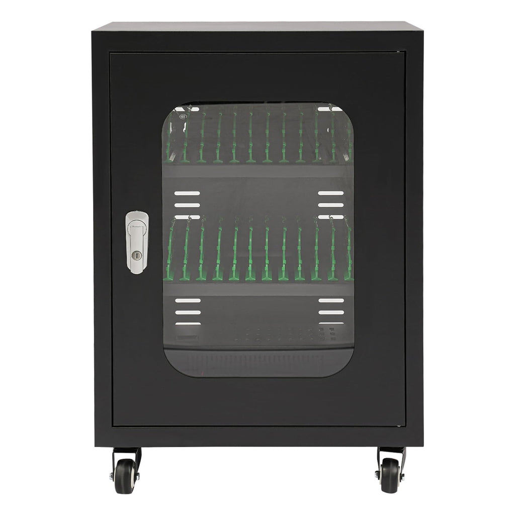 20-Unit Charging Cabinet for Phones, Black