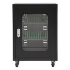 20-Unit Charging Cabinet for Phones, Black