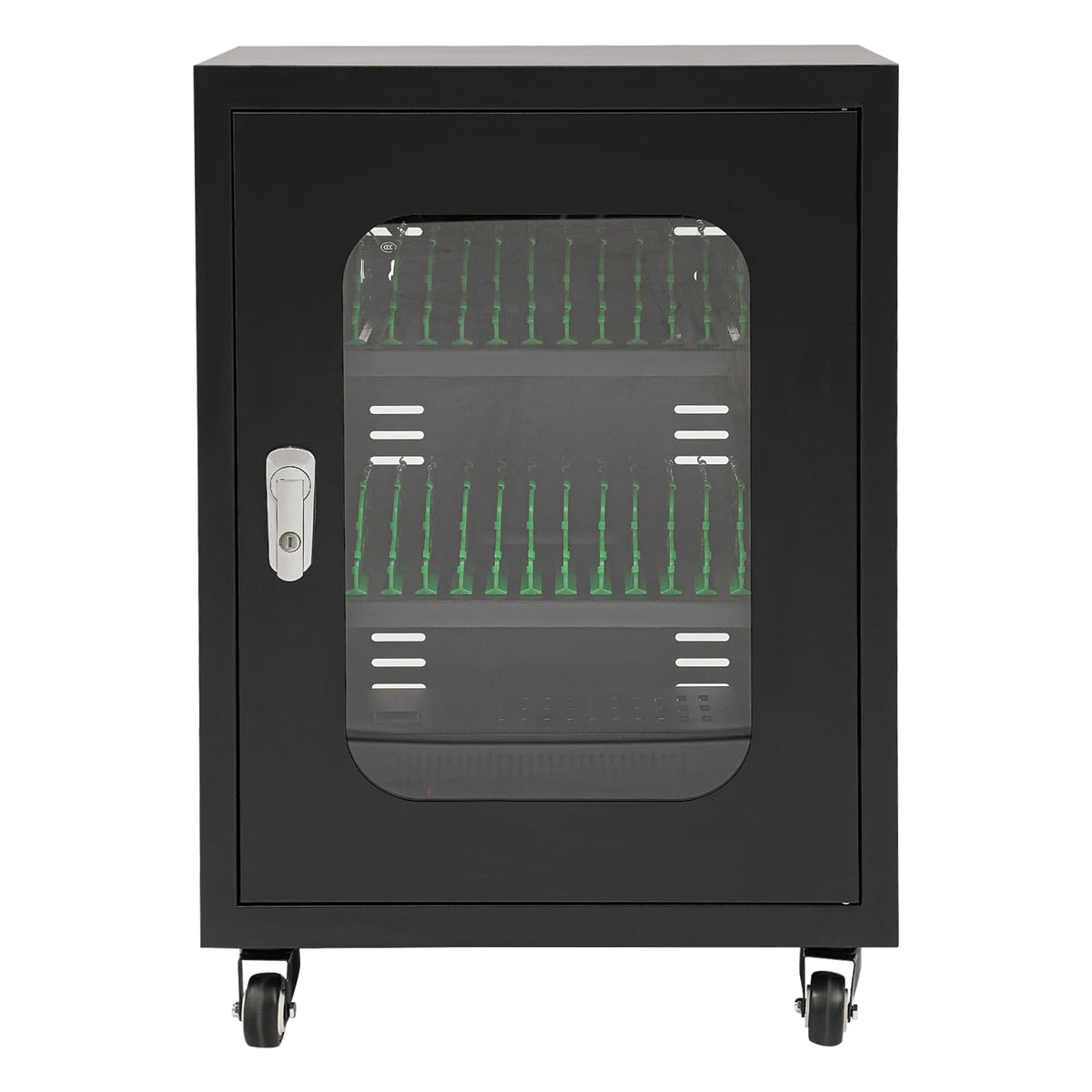 20-Unit Charging Cabinet for Phones, Black