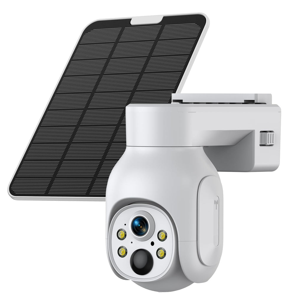 Camcamp Solar Security Cameras Wireless Outdoor,Dual-Lens Camera System