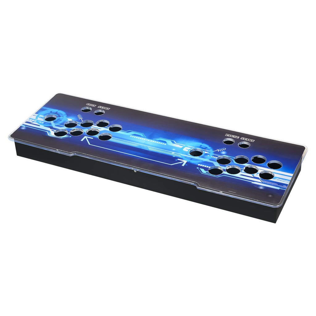 ARCADORA Arcade Console DIY Case, Video Game Machine Box Replacement Case, Acrylic Panel, Empty Box, Supports 8 Buttons, Home Cabinet 2 Players For DIY Joystick Accessories Kit