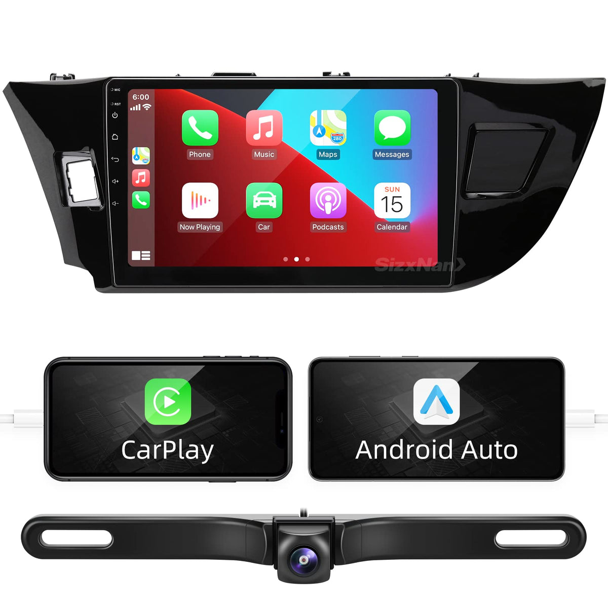 for Toyota Corolla 2014 2015 2016 Radio Stereo Wireless Carplay Auto