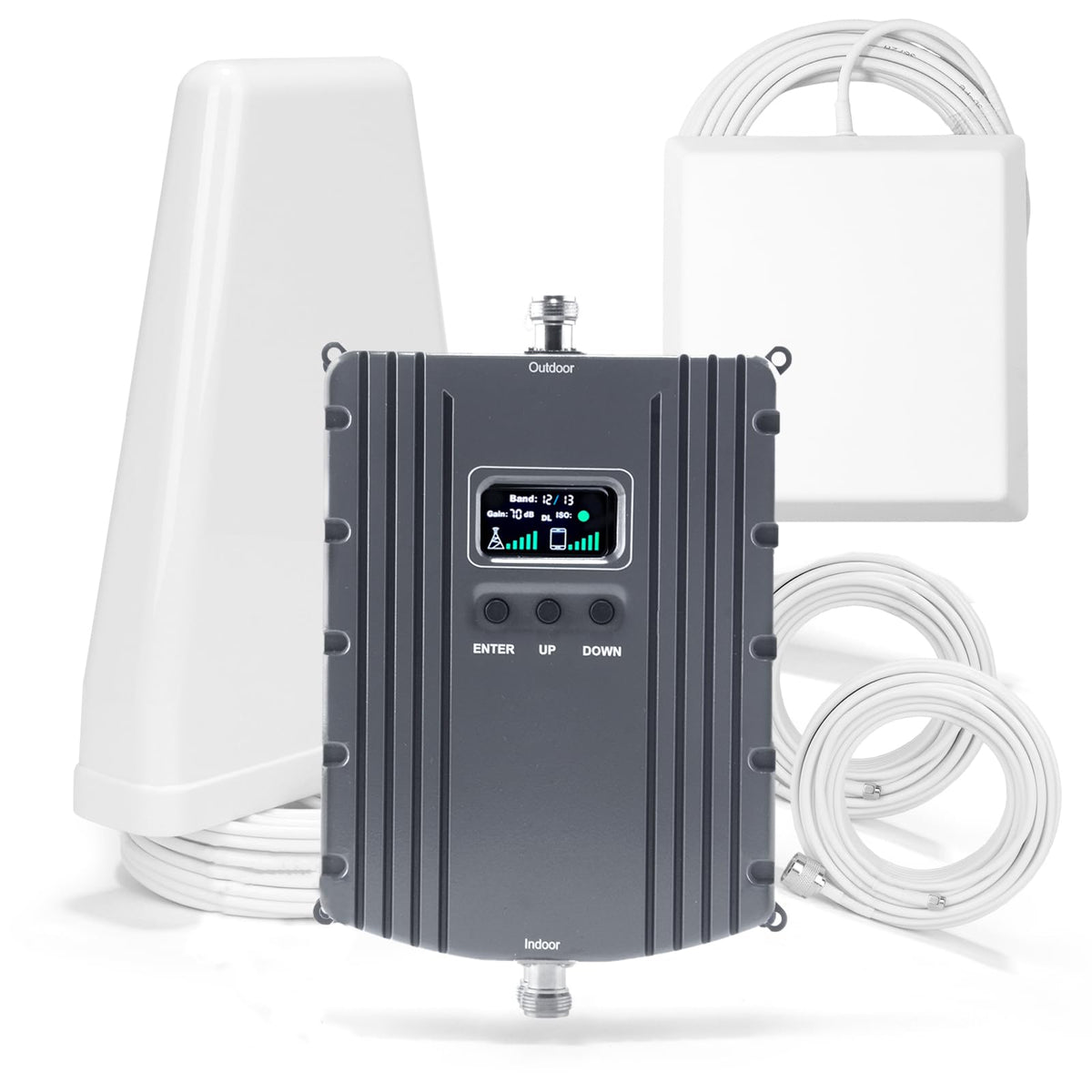 Cell Phone Booster for Home,Up to 5500Sq Ft,Cell Phone Signal Booster for Band 2/25 / 4/66 / 5/12 / 17/13 with All U.S. Carriers,Boosts 5G 4G LTE, FCC Approved