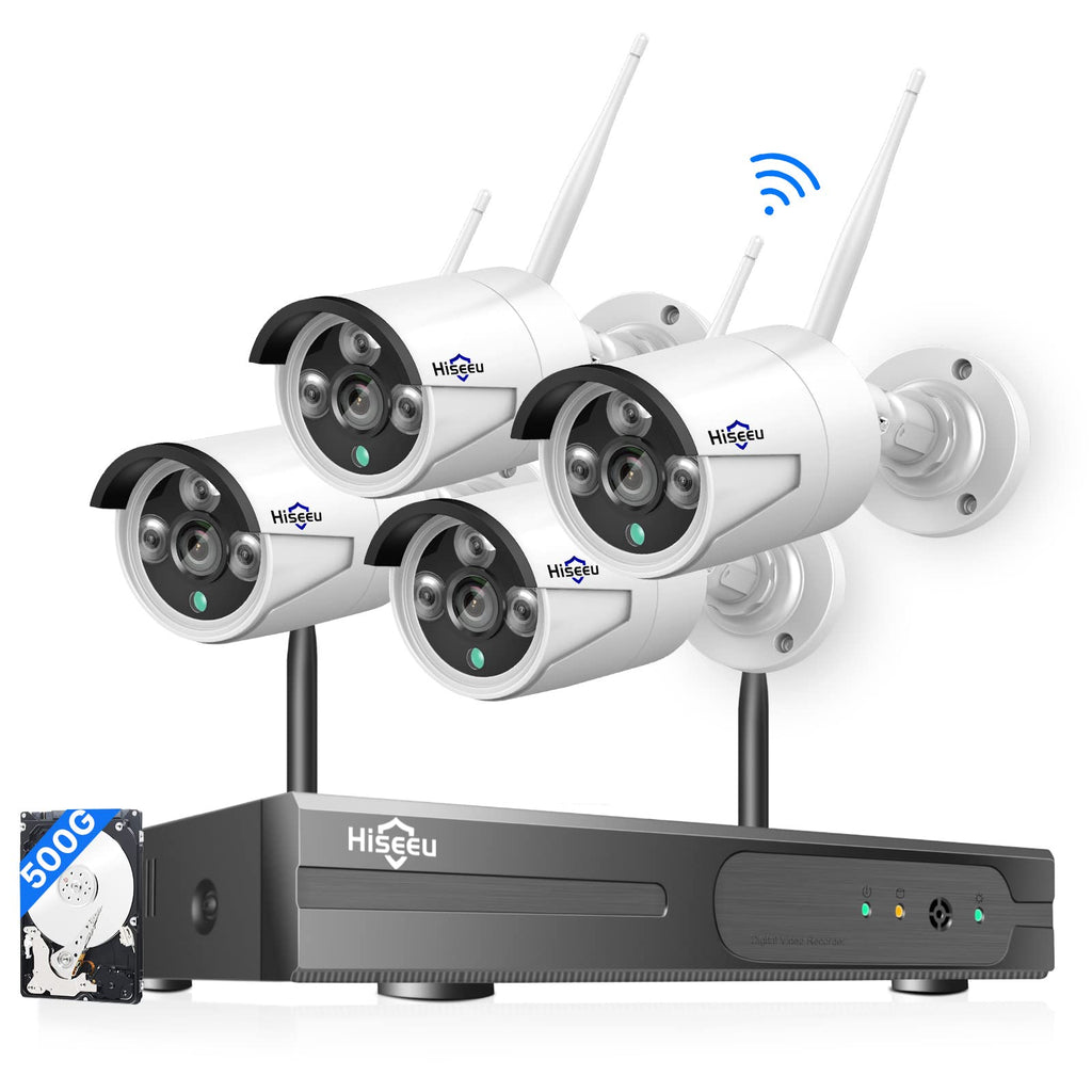 Hiseeu 3MP CCTV Home Security Camera System Outdoor, 2.4G/5G Wireless WiFi