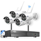 Hiseeu 3MP CCTV Home Security Camera System Outdoor, 2.4G/5G Wireless WiFi