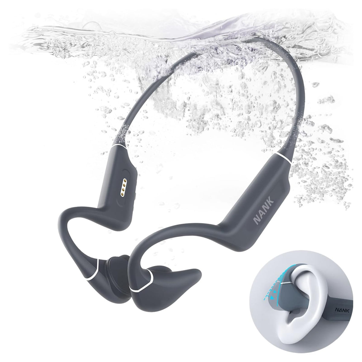 Bone Conduction Headphones NANK Runner Diver2 Pro, Swimming Headphones IP69