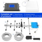 Cell Phone Signal Booster for Home Cell Repeater Boost Up to 5,000 Sq Ft 5G 4G LTE 3G 2G Call/Data Signal with All U.S. Carriers Verizon AT&T T-Mobile & More Working Band 13/12/17/5/4/2/25