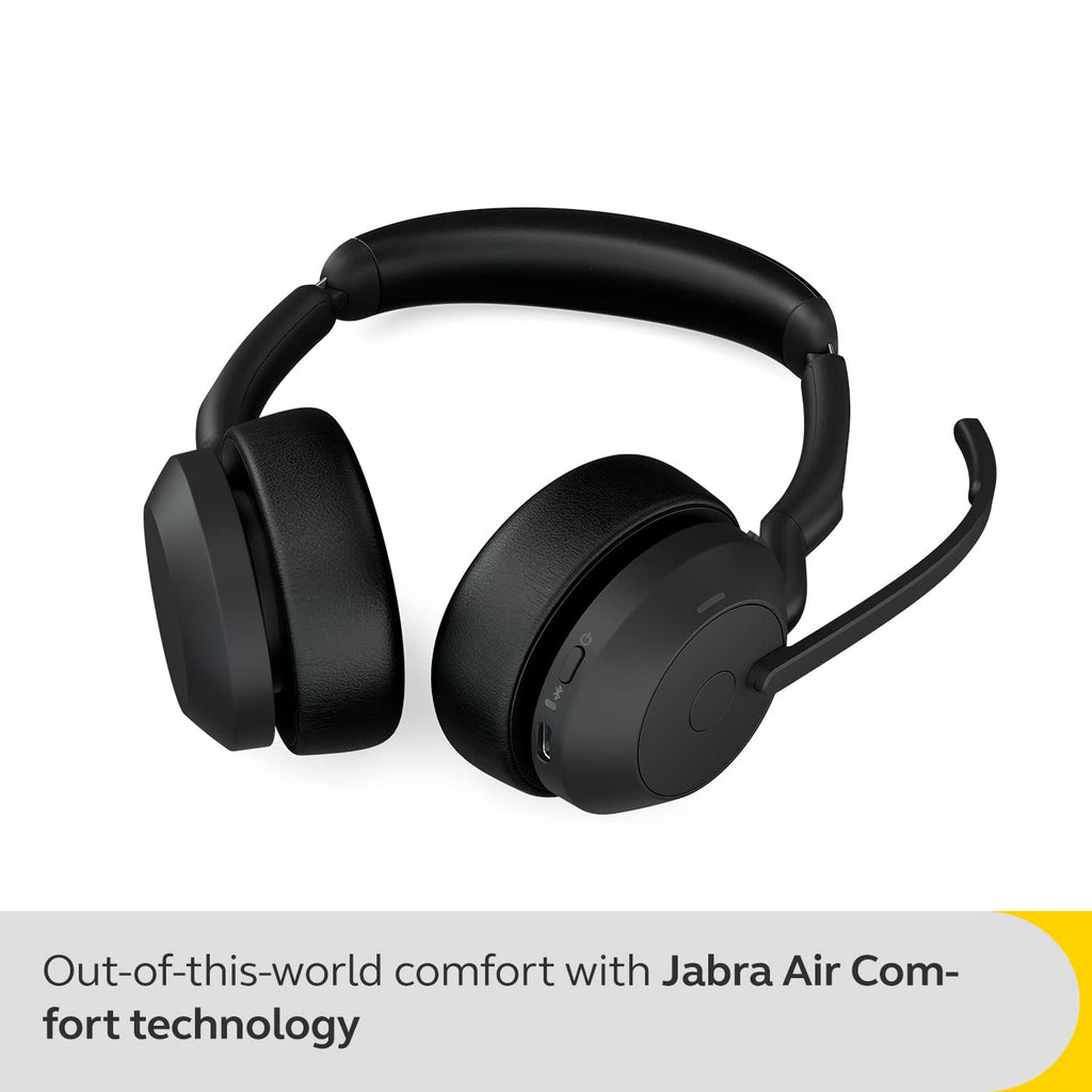 Jabra Evolve2 55 Stereo Wireless Headset with ANC, Black