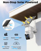 Solar Security Camera System with Home Hub, 4 Cam 4MP 360° PTZ Security Cameras Wireless Outdoor, No Monthly Fee, Local Storage, Color Night Vision, 5GHz & 2.4GHz WiFi for Home Exterior, IP66