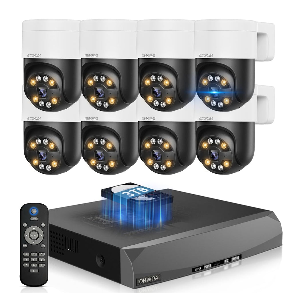 4K Outdoor Wired Security Camera System, PoE Video Surveillance System