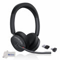 Yealink Headset BH74 Bluetooth Wireless On-ear, Acoustic Shield Mic & Hybrid ANC, Long Battery, All-Day Comfort, Dual Busylight, Teams Certified, Ideal for Office, Remote, and On-the-Go with Cloth