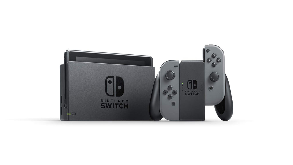 Nintendo Switch Game Console - Black (HAC-001(-01) w/ OEM Gray Joy Cons (Renewed)