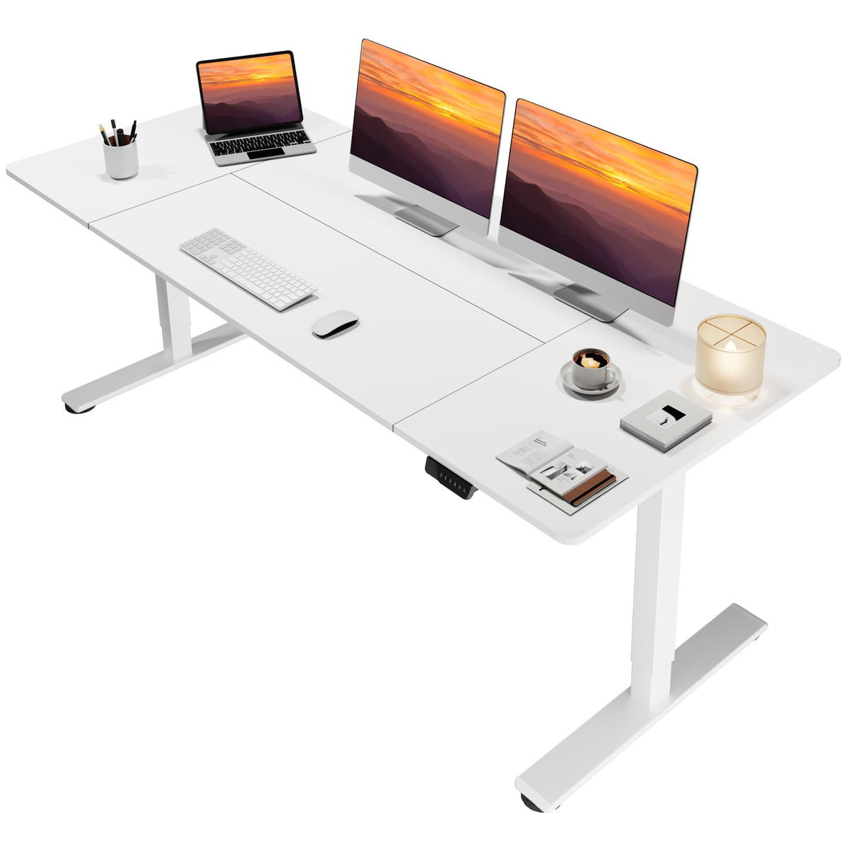 79''x31''Dual Motor Adjustable Large Standing Desk for Home Office
