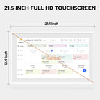 21.5 Inch Smart Digital Calendar, Wall Electronic Calendar, 1920 * 1080 IPS Full HD Touch Screen Display for Family Meal Planner Support - Seamless Scheduling, Gifts for Women, Mom