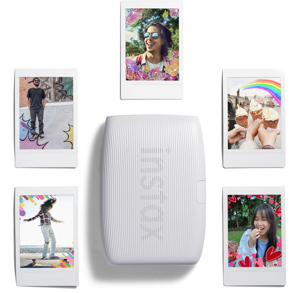 FUJIFILM INSTAX MINI LINK 3 Smartphone Printer (Clay White) 40-Photo Bundle